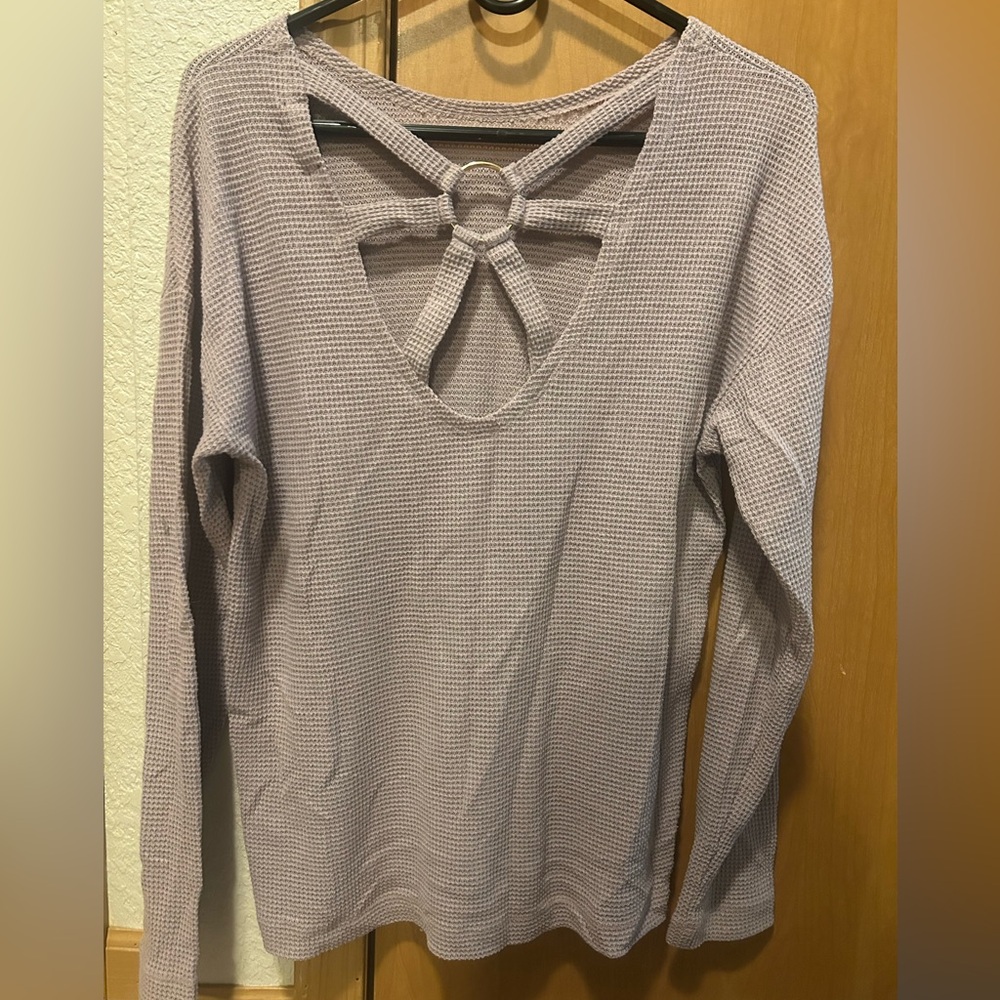 Popular Basics Mauve Long Sleeve Top